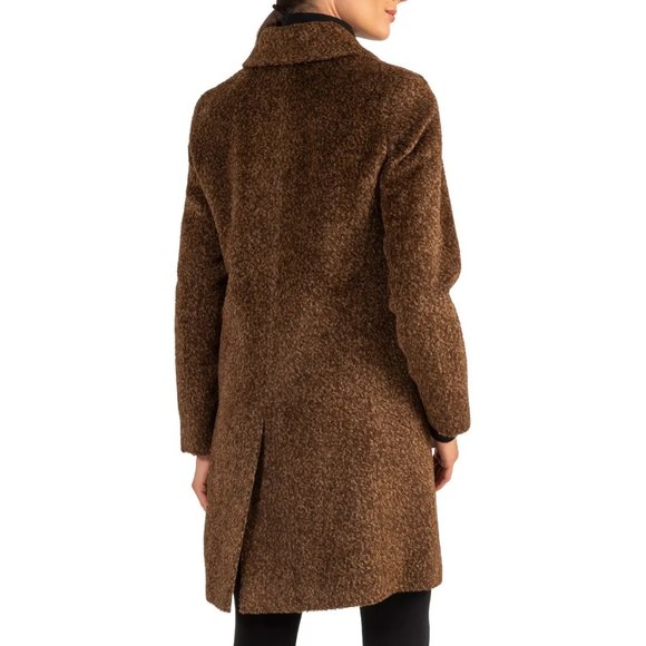 SOFIA CASHMERE Wool & Suri Alpaca Blend Car COAT Size 12 L Brown NEW $1195 - Picture 2 of 11